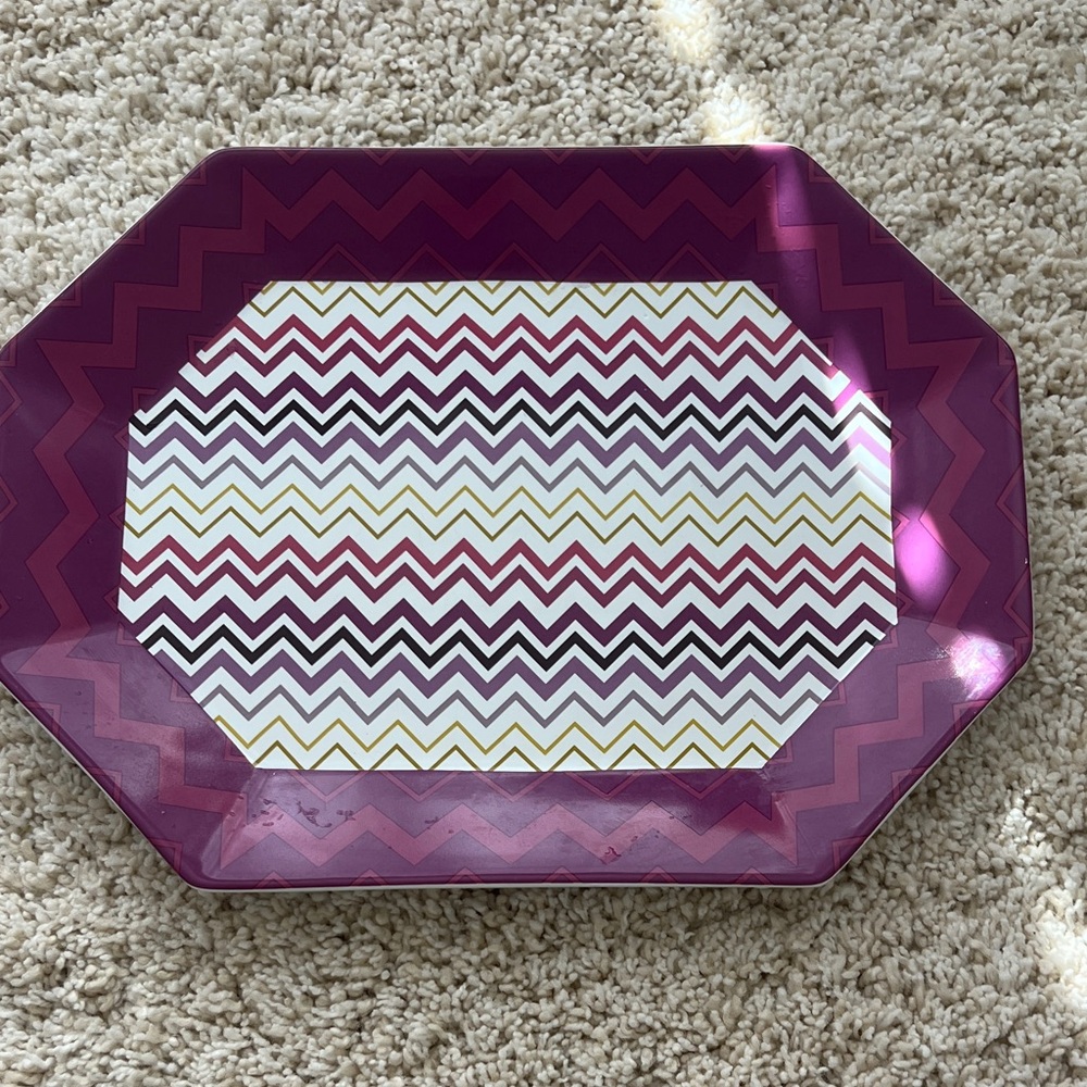 Missoni for TargetPurple Chevron Octagonal Tray